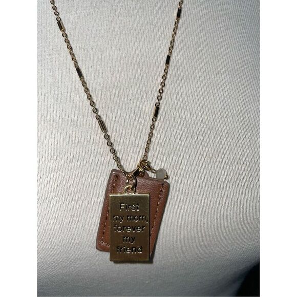 Mother’s Day Riah Fashion Engraved “First My Mom Forever My Friend” Necklace - Picture 9 of 10